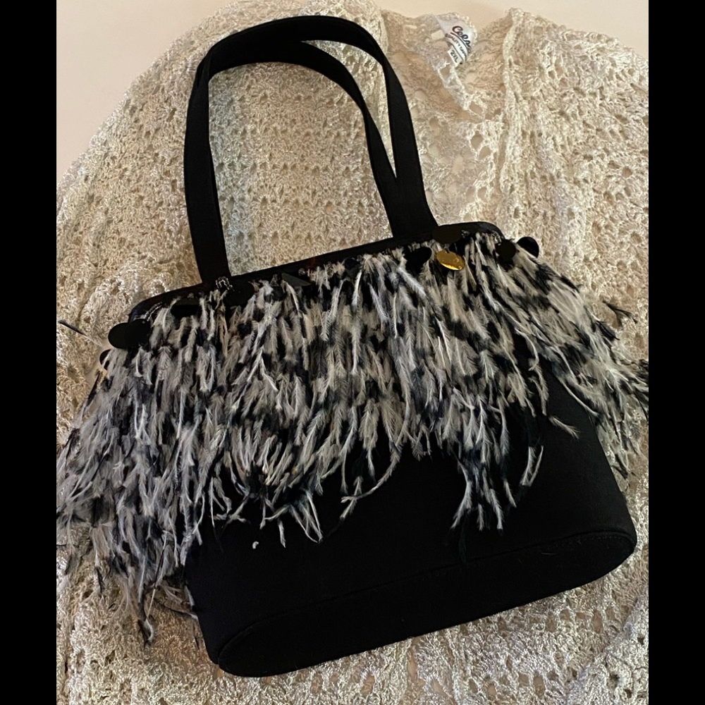 Feather and Fabric Purse